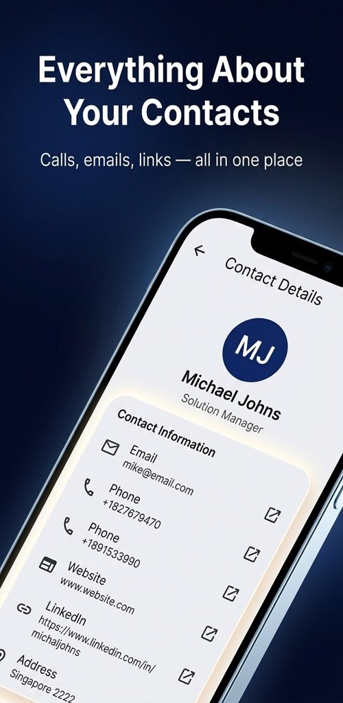 Contacts details screen
